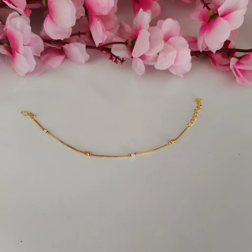 Bracelet Gold- White & Gold Bead