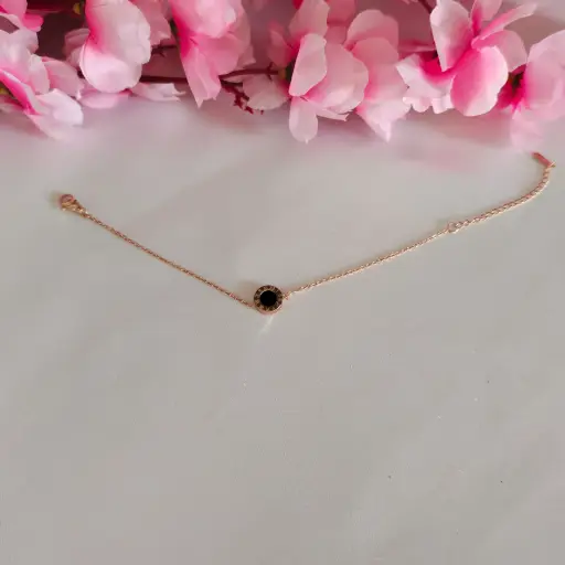 Double Side Bracelet Rose Gold- Round