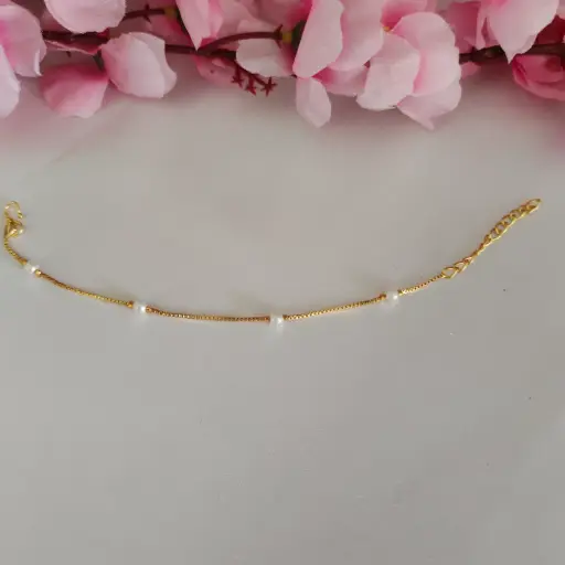 Bracelet Gold- Pearl Bead